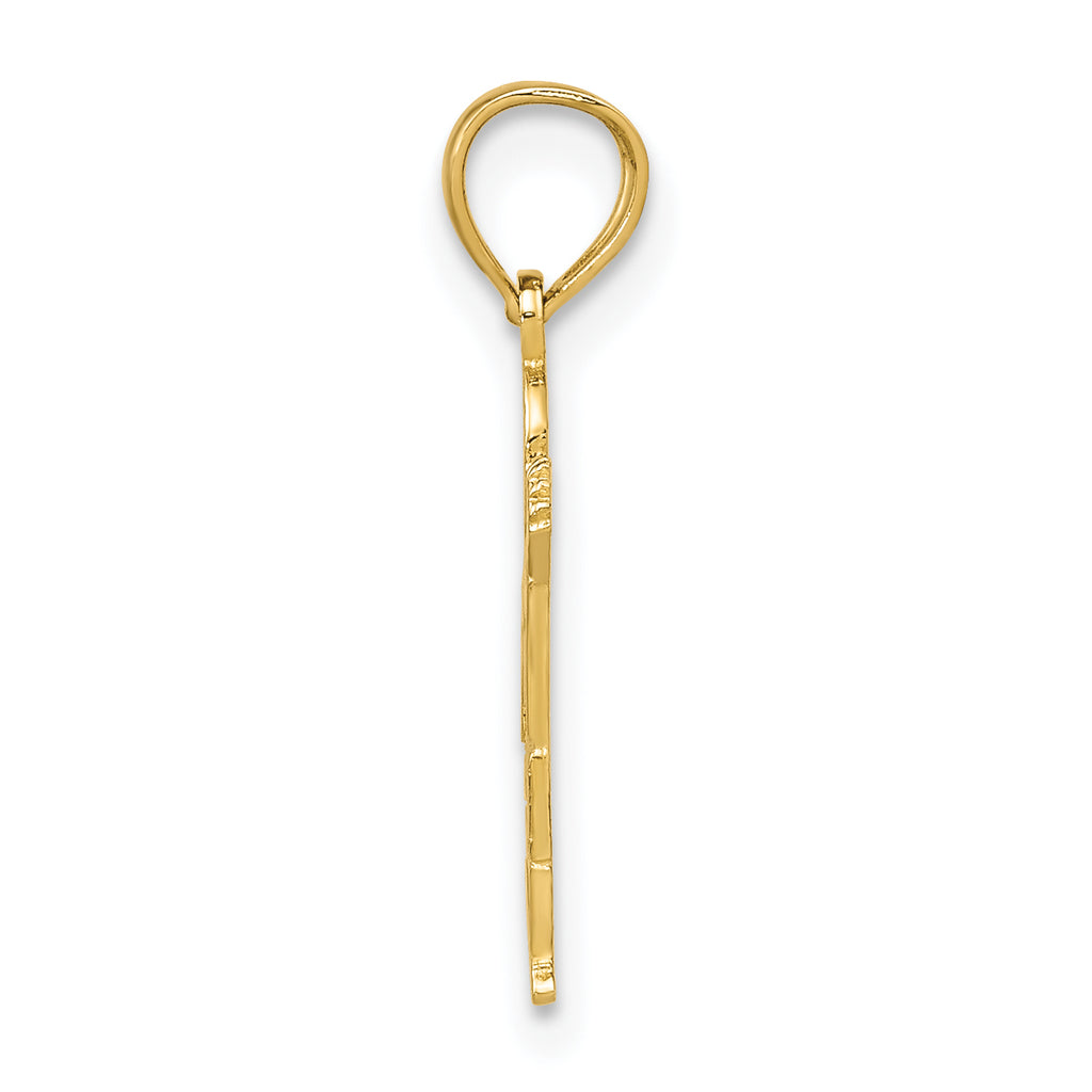 14K Boy Waving with Heart on Pocket Charm