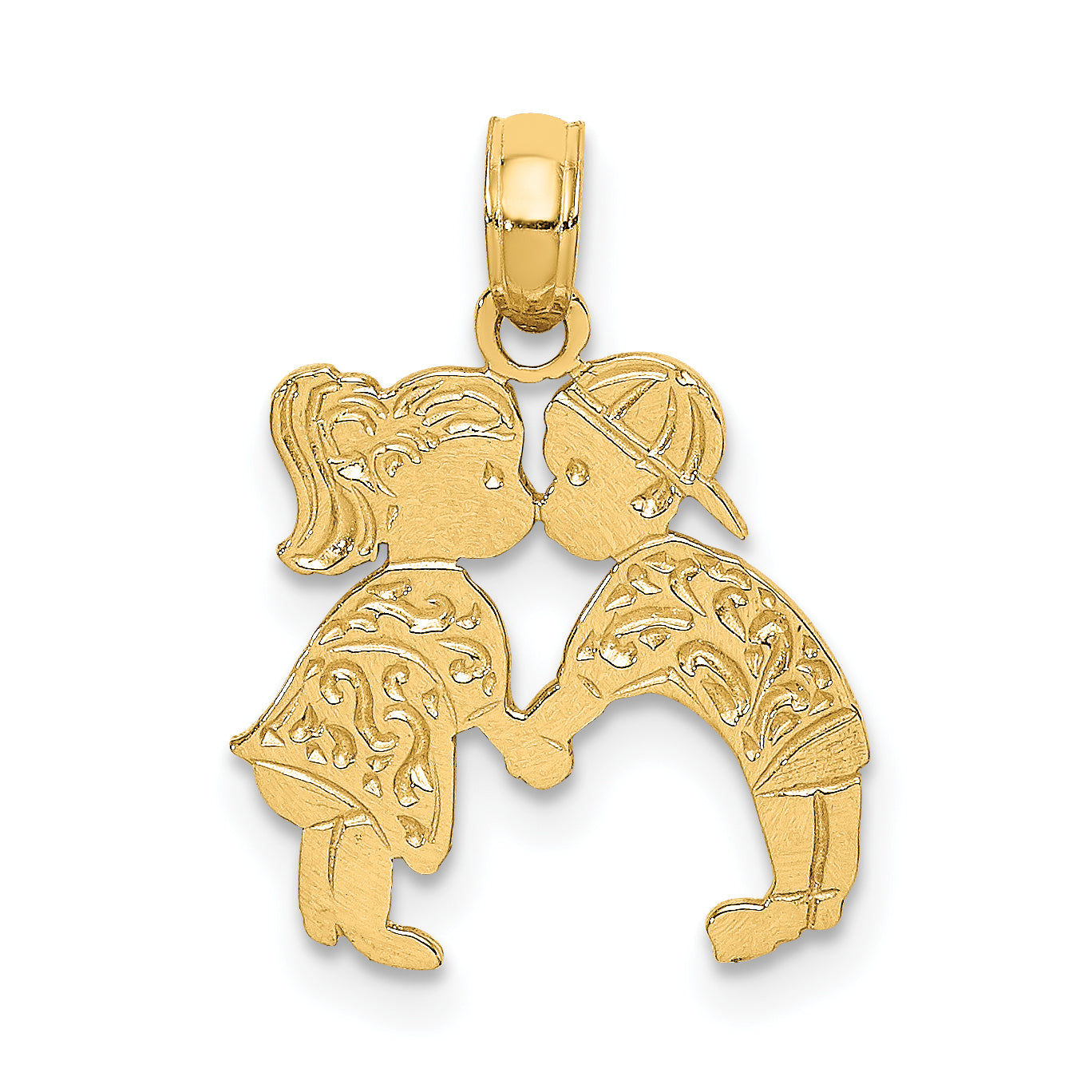 14K Kissing Boy and Girl Charm Main image