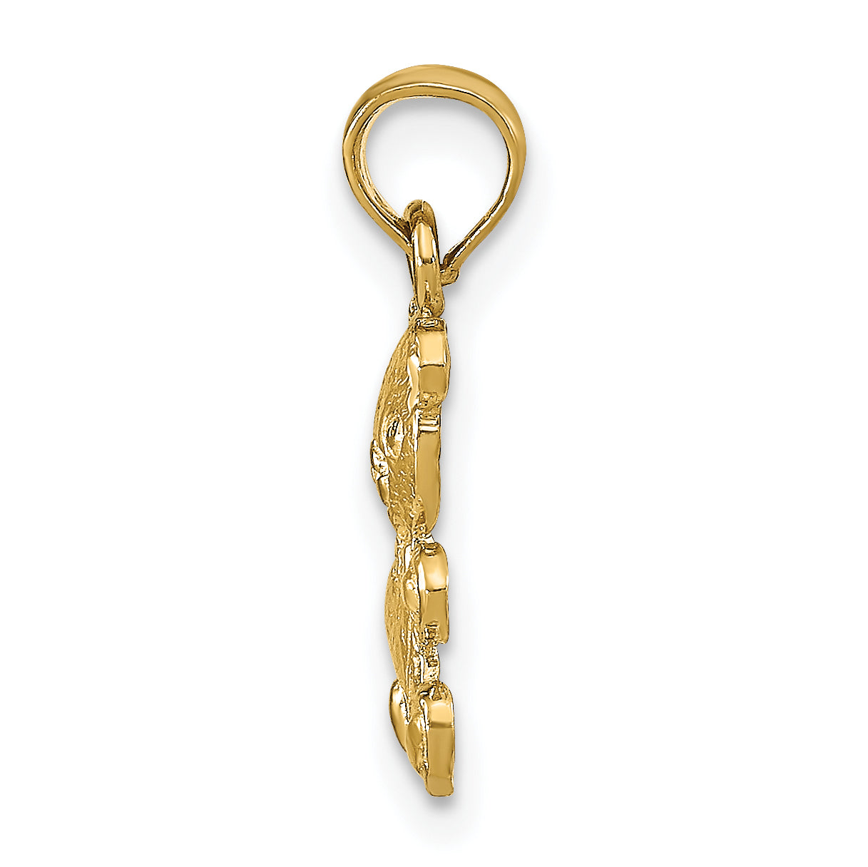 14K Gold Teddy Bear Pendant with Solid Casted Design Charming Gift