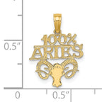 14K 100% ARIES Zodiac Charm