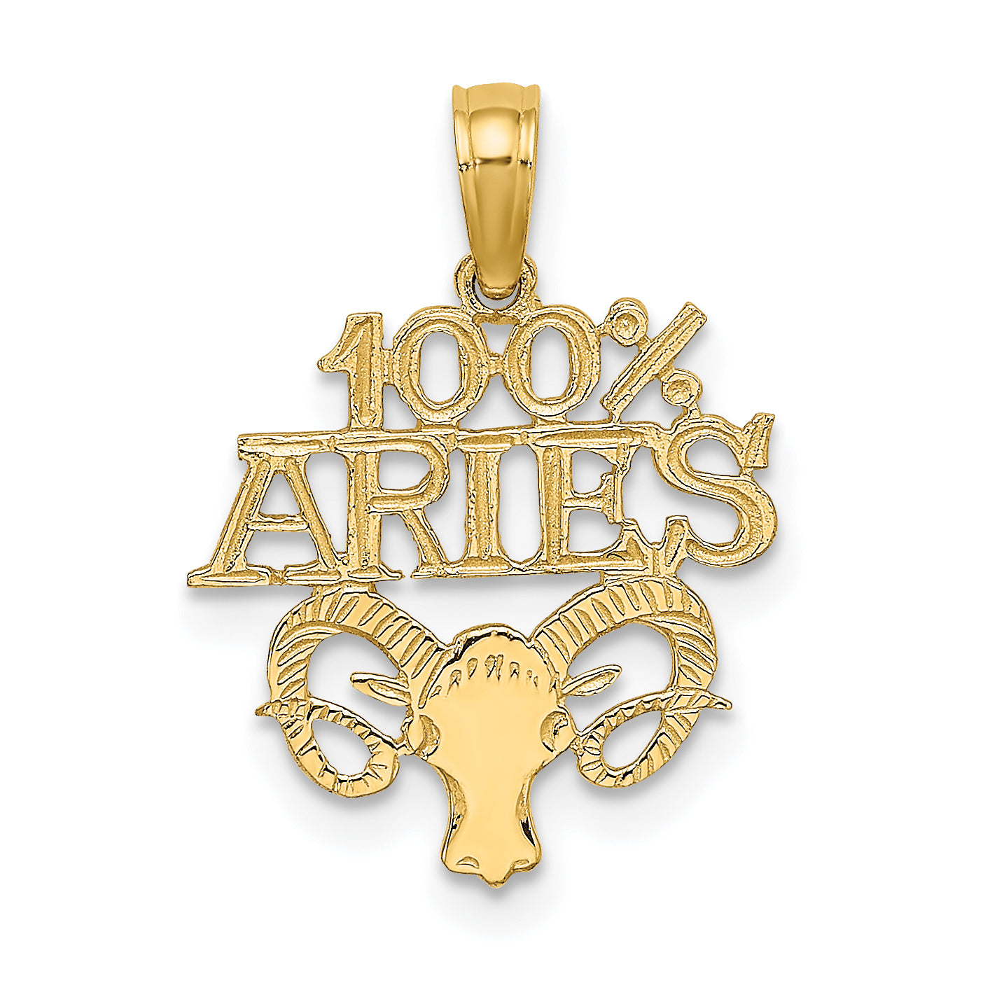 14K 100% ARIES Zodiac Charm Main image