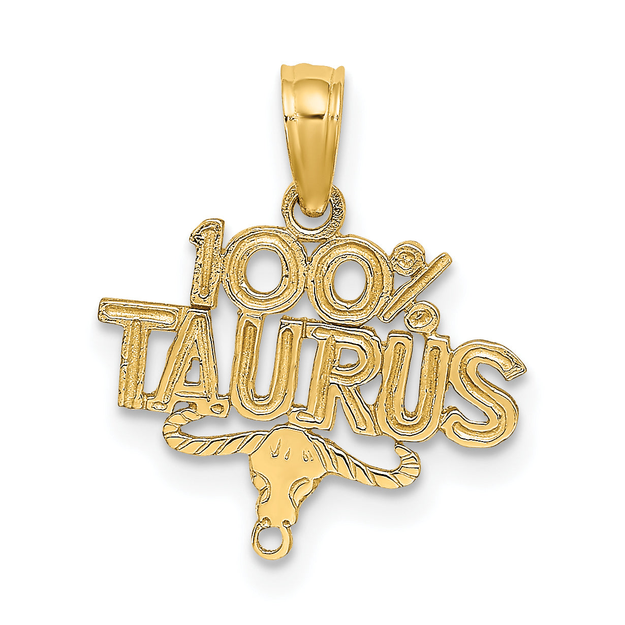 14K 100% TAURUS Zodiac Charm Main image