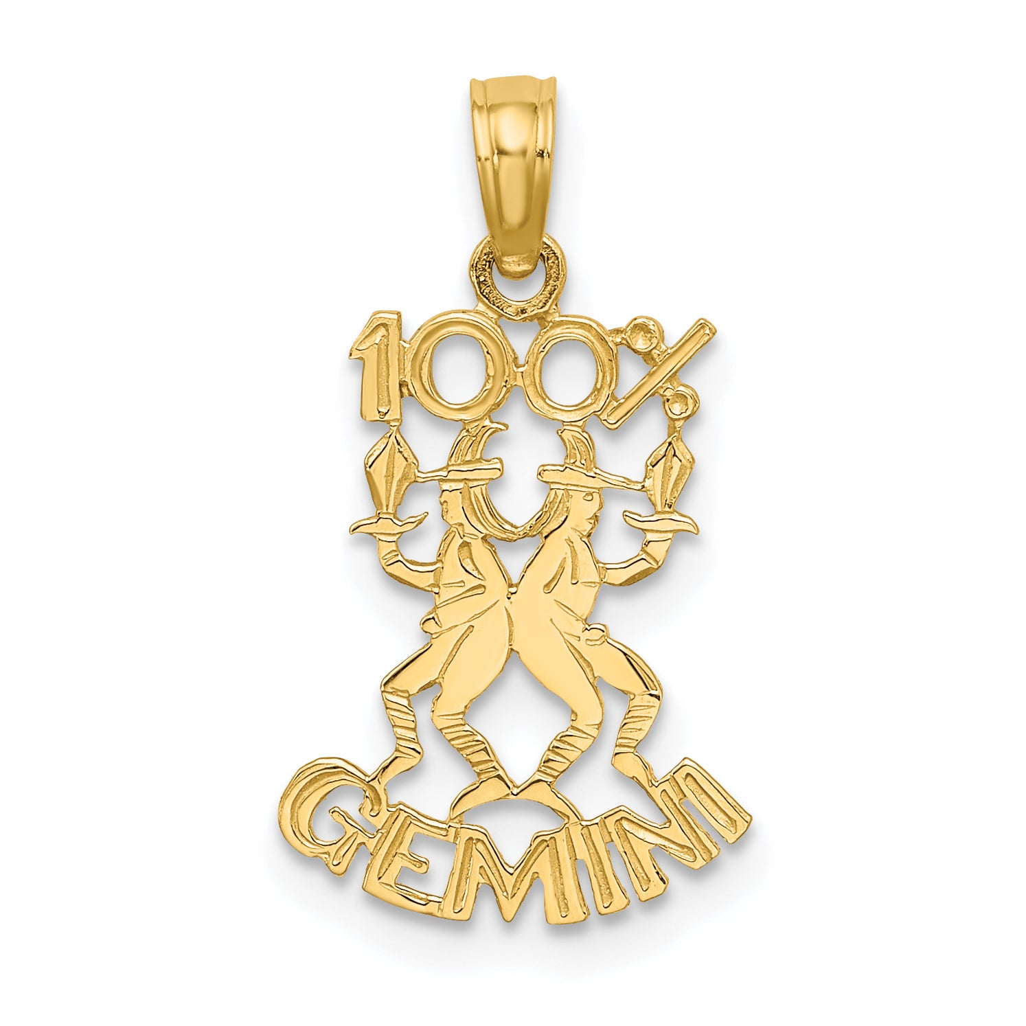14K 100% GEMINI Zodiac Charm Main image