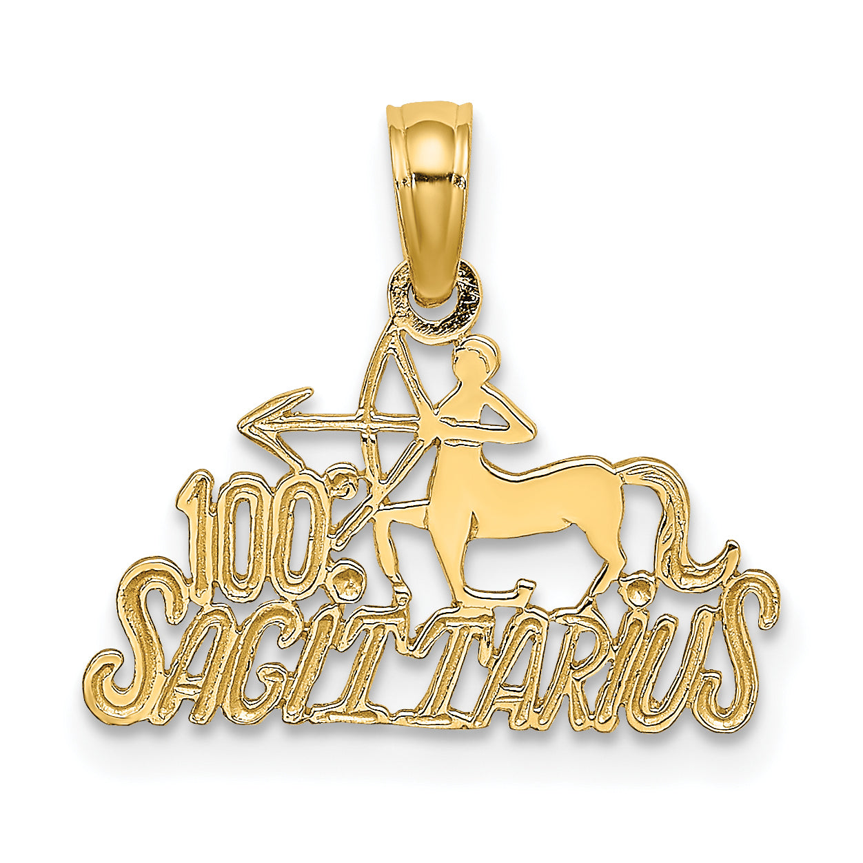 14K 100% SAGITTARIUS Zodiac Charm Main image