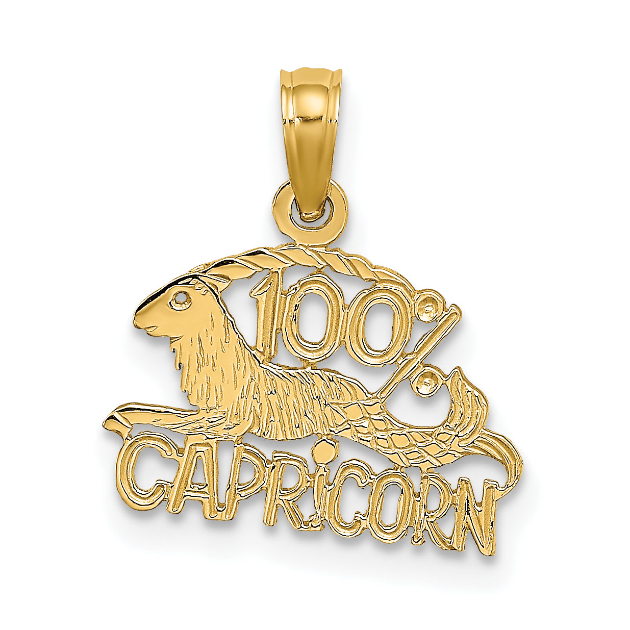 14K 100% CAPRICORN Zodiac Charm Main image