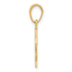 14K Gold Paramedic EMT Pendant with Polished Solid Design