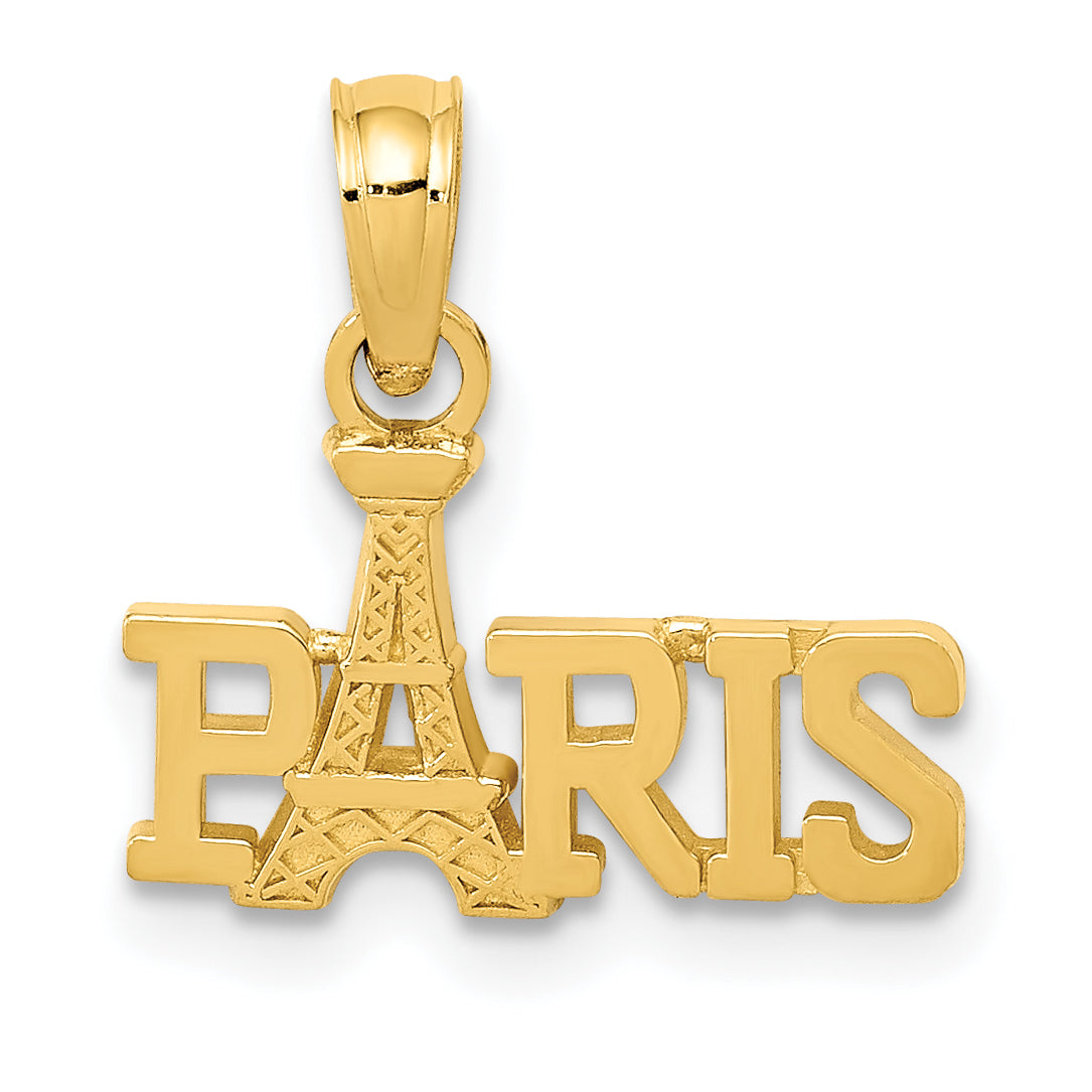 14K PARIS With Eiffel Tower Pendant Main image