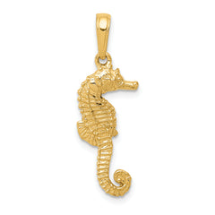 14K Seahorse Pendant