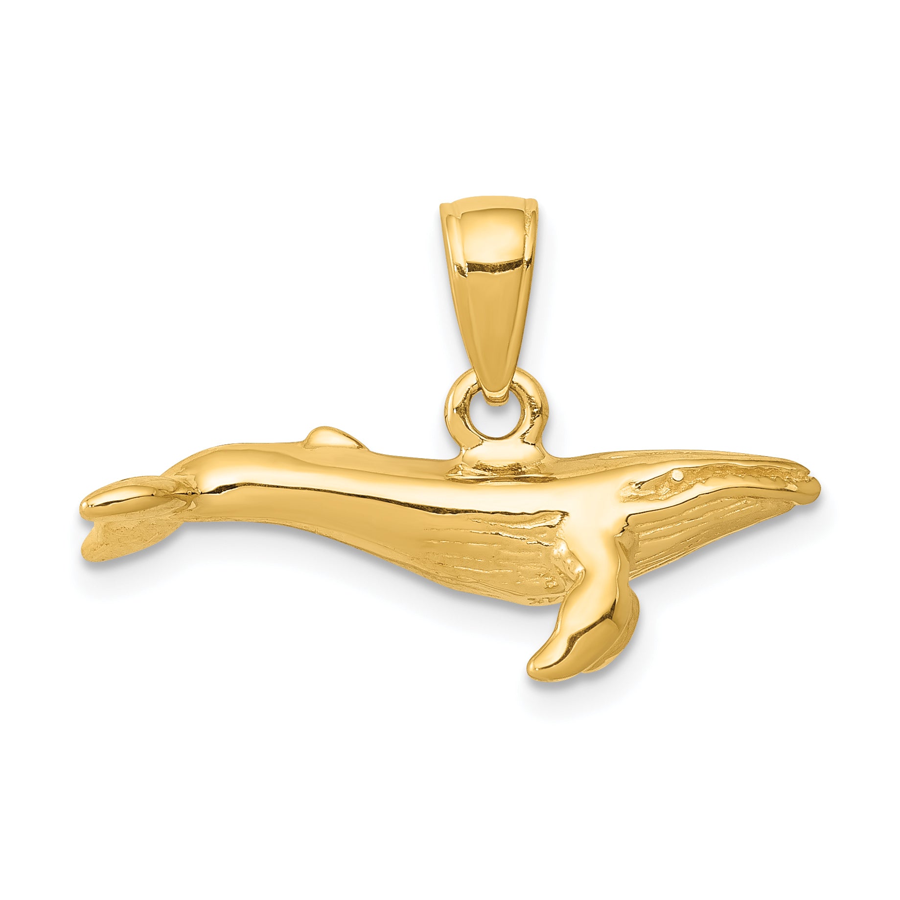 14K 3-D Humpback Whale Pendant Main image