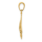14K Gold Sailboat Pendant for Men  Solid Casted Nautical Charm