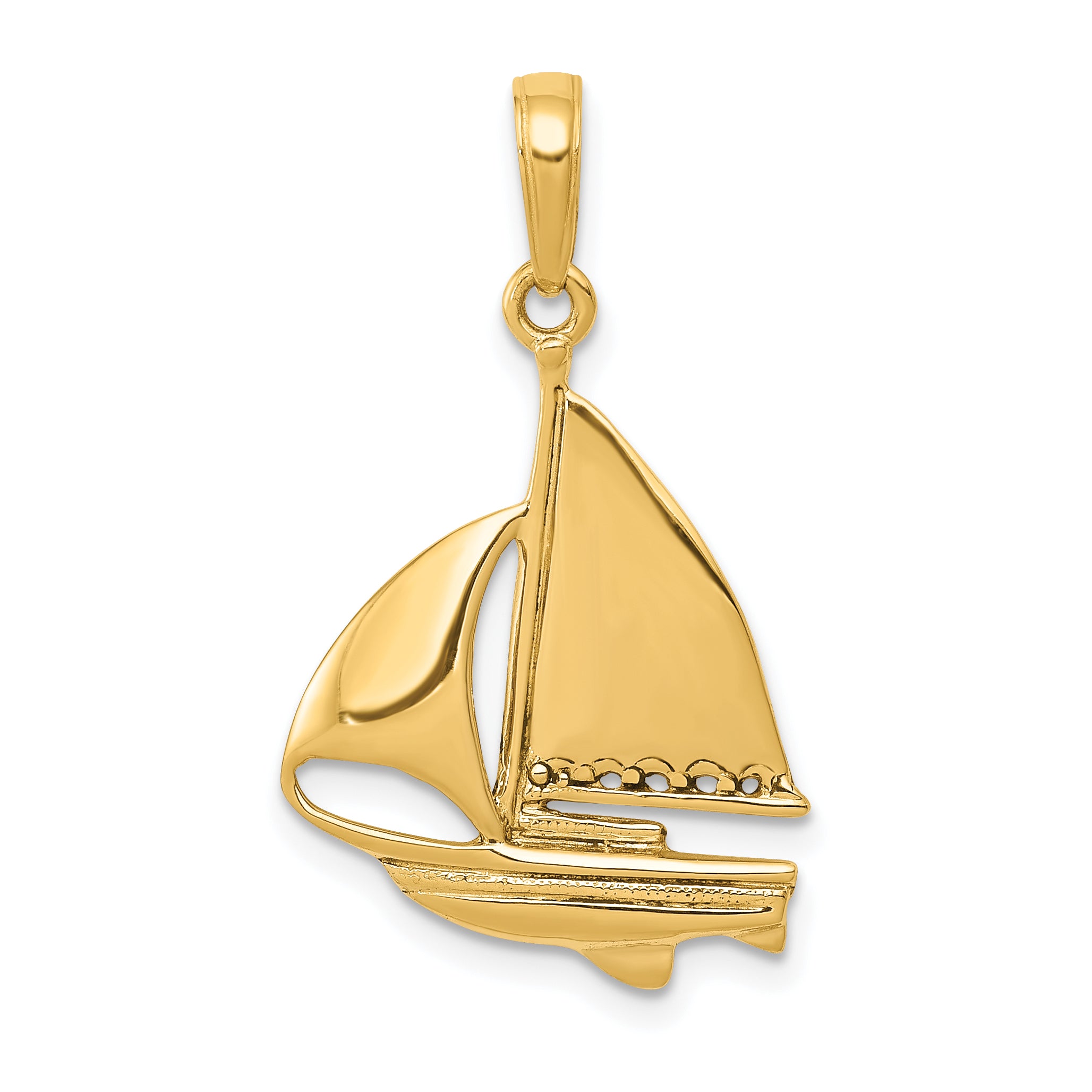14K Sailboat Pendant Main image
