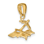 14K Yellow Gold 3D Lounge Beach Chair Pendant Solid Cast Design