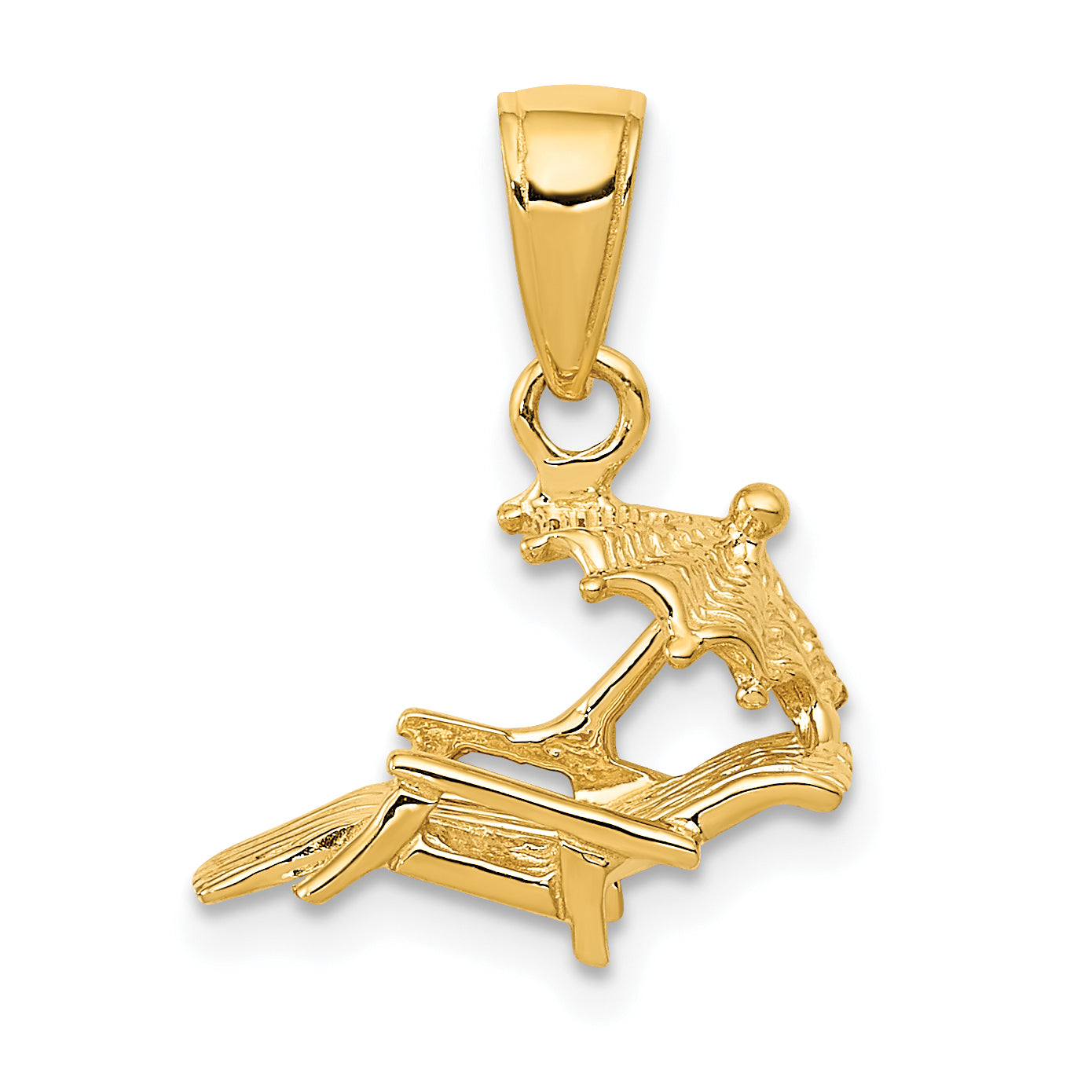 14K 3-D Lounge Beach Chair Pendant Main image
