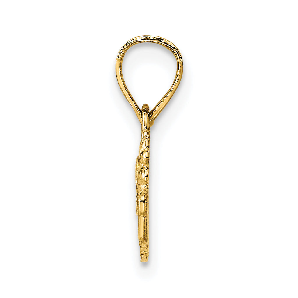 14k SPECIAL TEACHER with Flower Charm