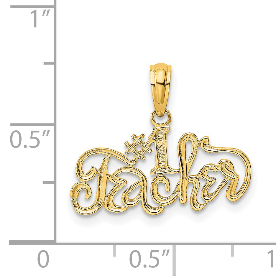 14K #1 TEACHER Charm