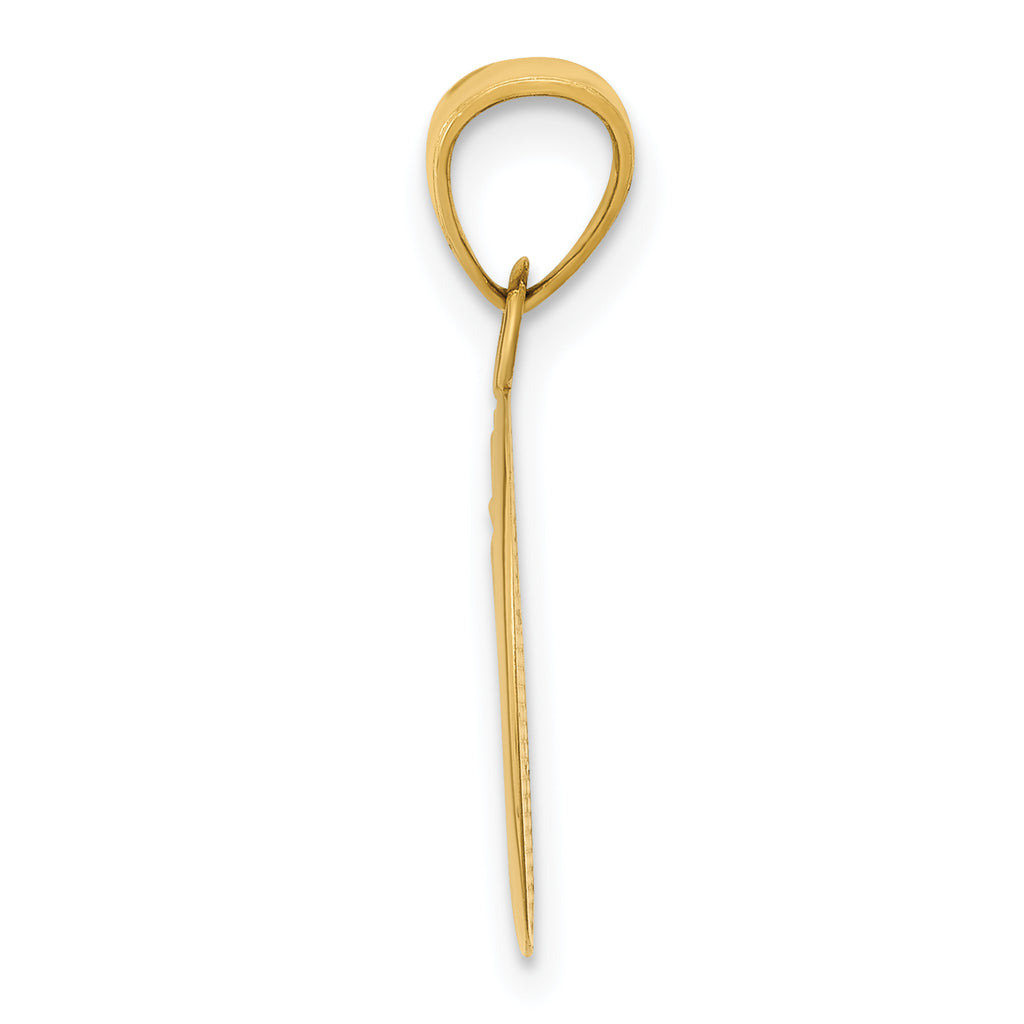 14K Gold Polished Moon and Stars Pendant  Elegant, Solid Design