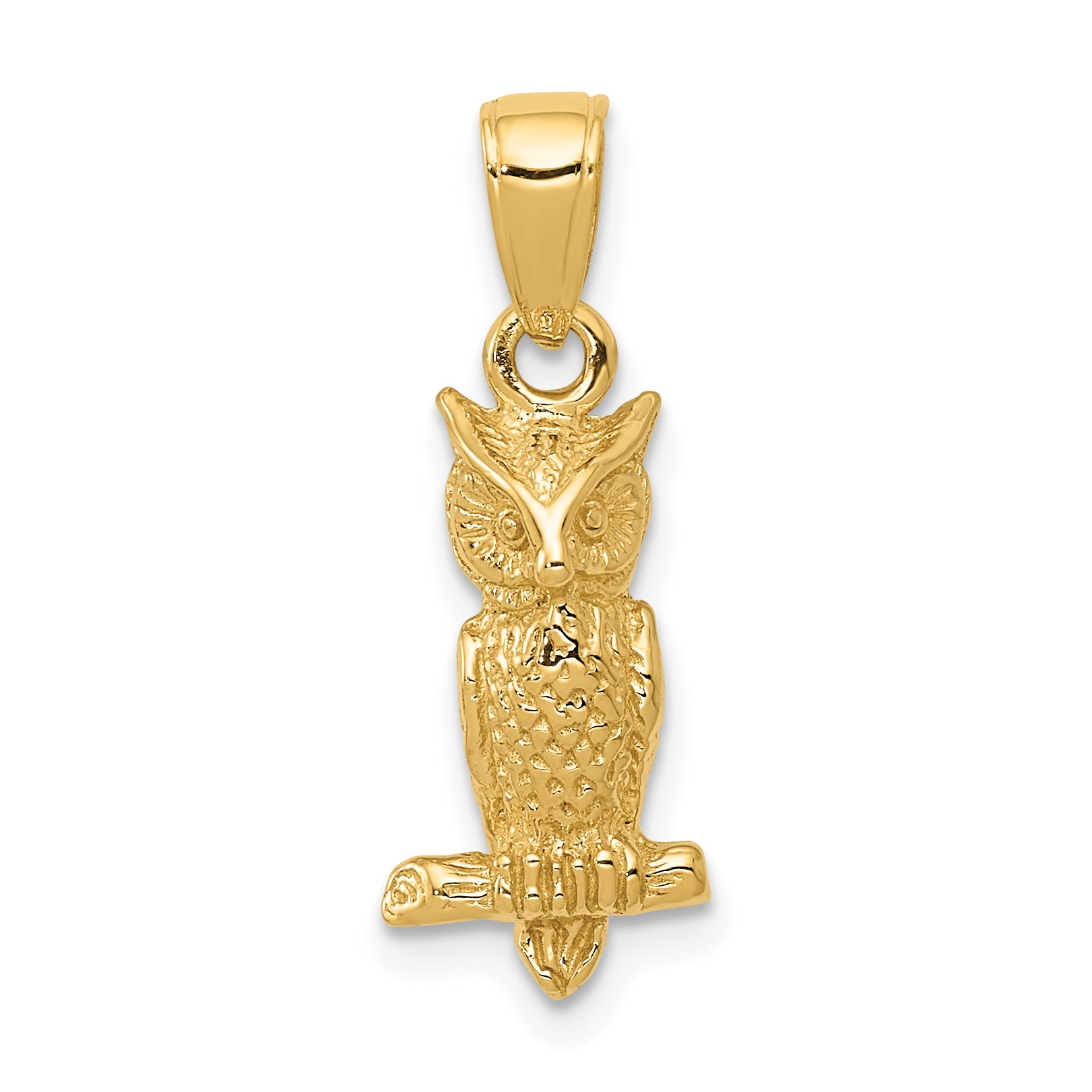 14K 3-D Owl Pendant Main image