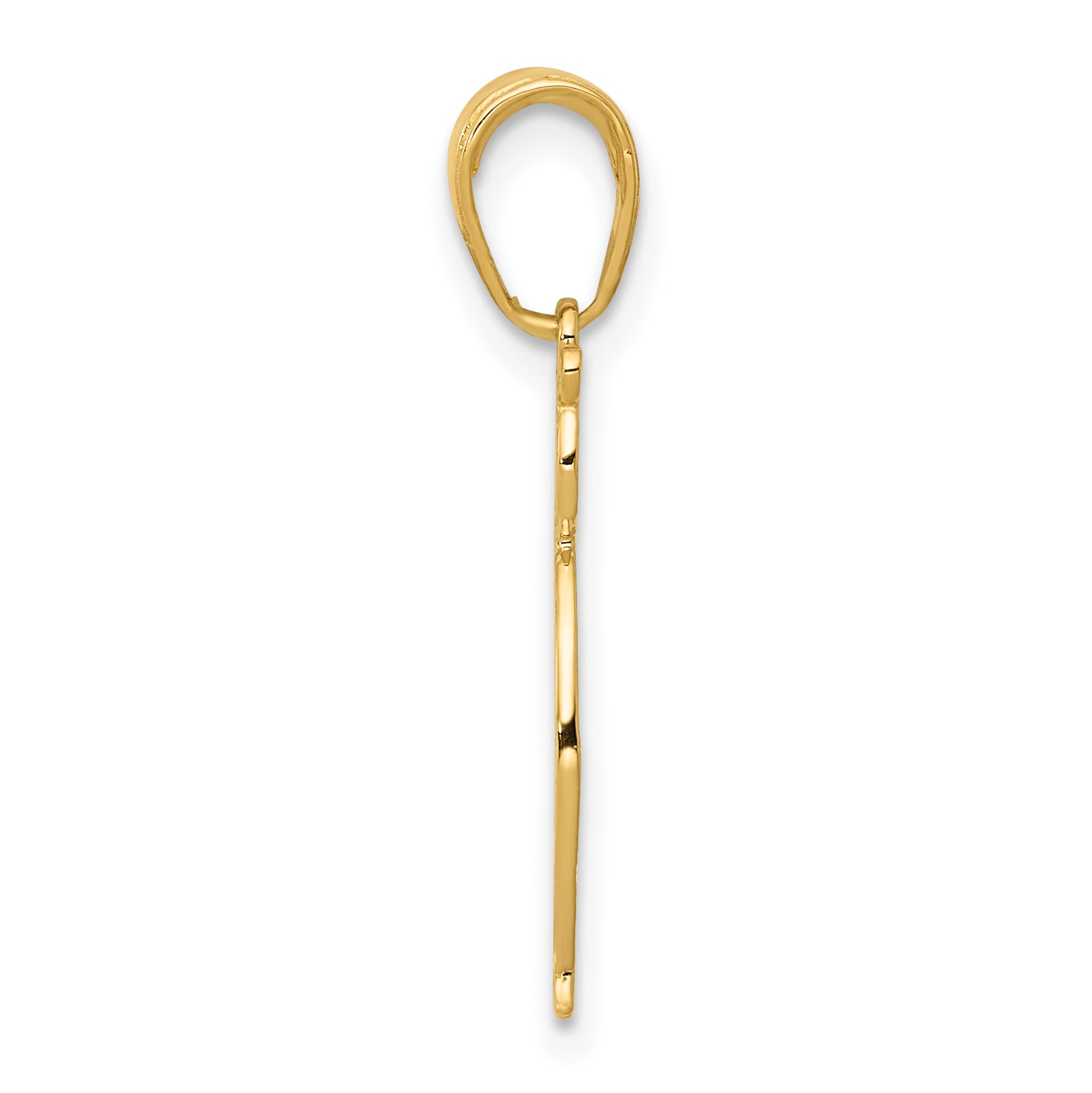 14K Gold Owl Pendant with Polished Finish Casted, Elegant Design