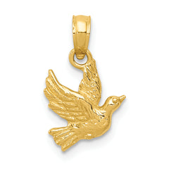 14K Flying Dove Pendant