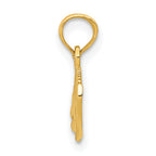 14K Gold Textured Alligator Pendant for Men Solid, Casted Design