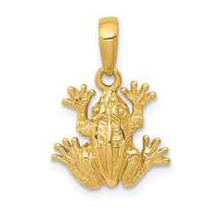 14K 2-D Frog Pendant