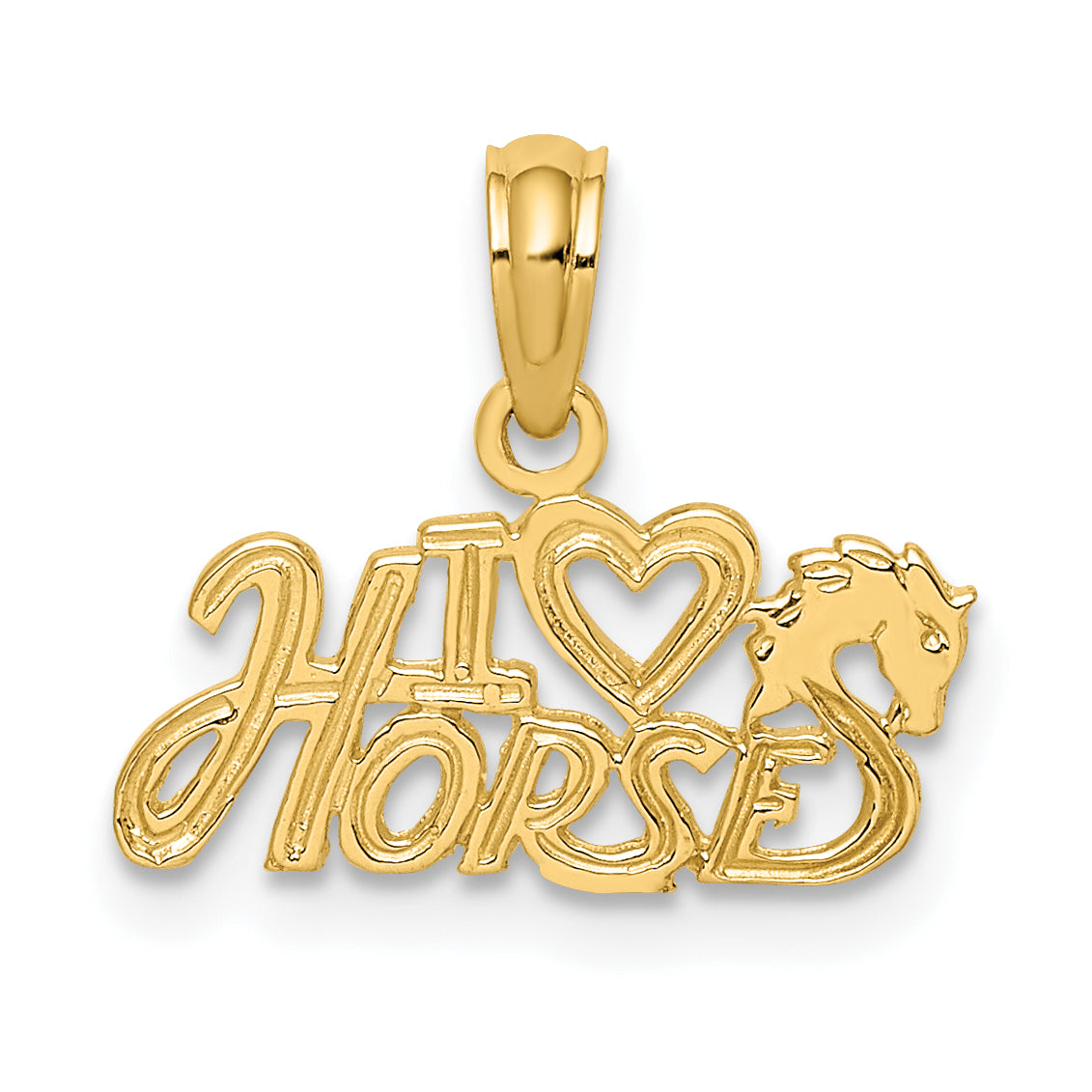 14K I HEART HORSES Charm Main image