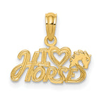 14K I HEART HORSES Charm