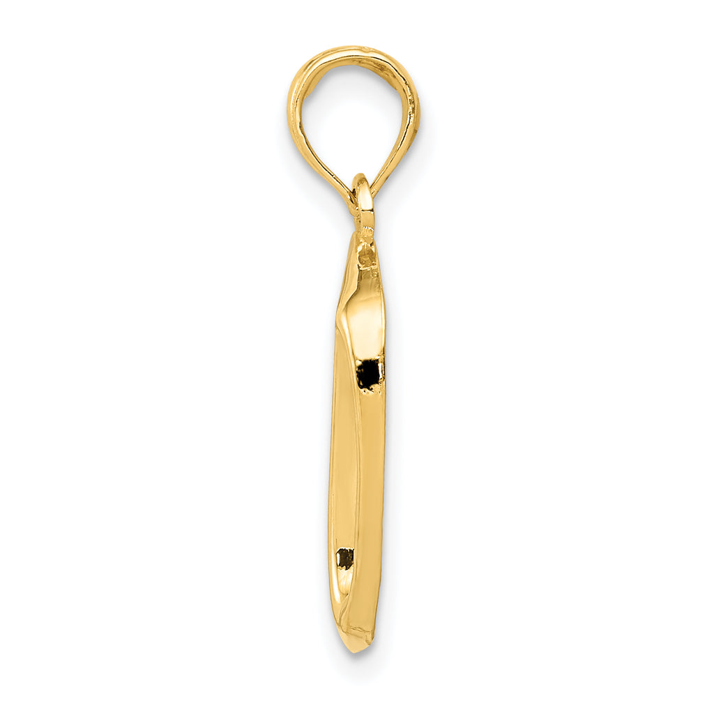 14K Gold Dog Bowl Pendant  Whimsical Charm for Pet Lovers, Polished Finish