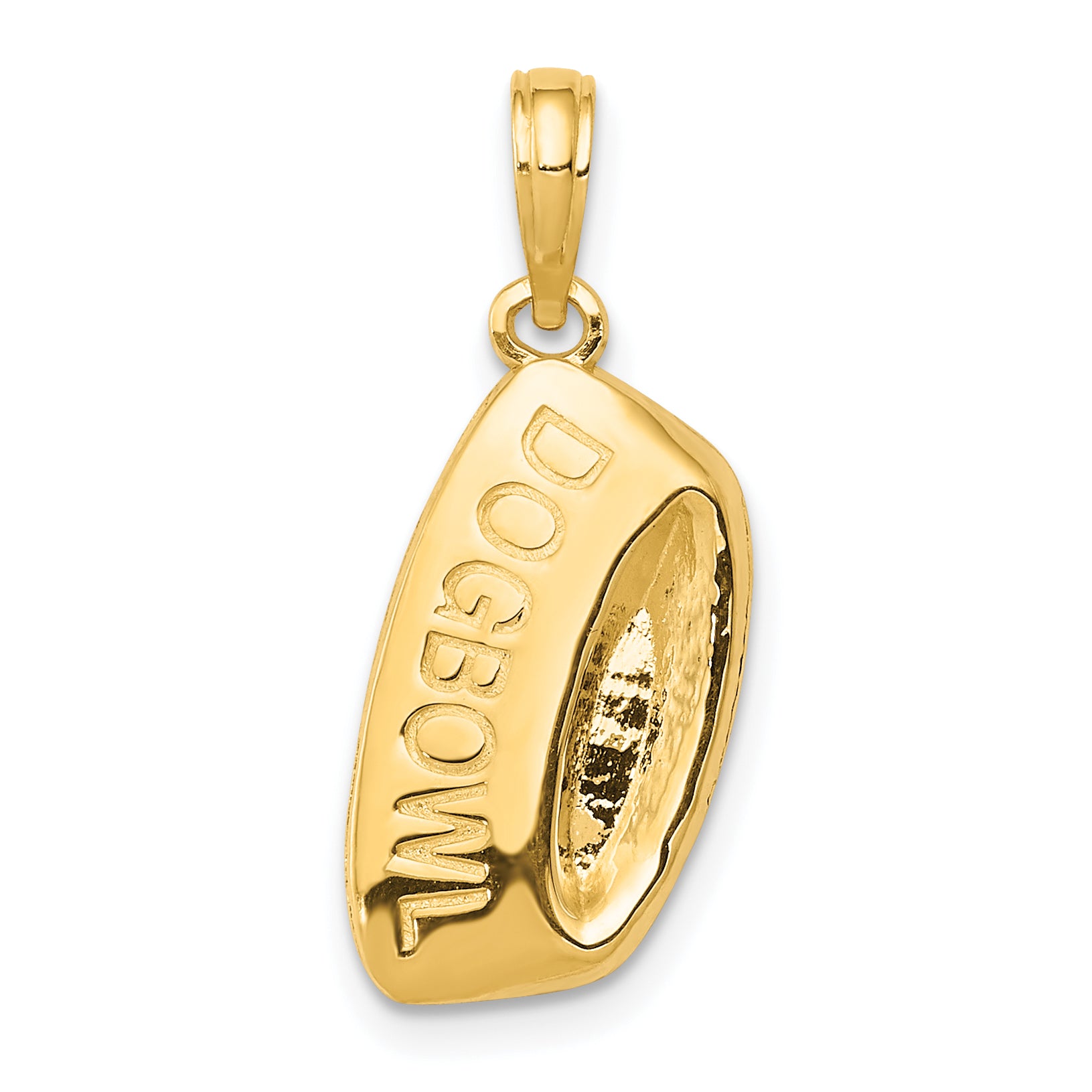 14K Dog Bowl Pendant Main image