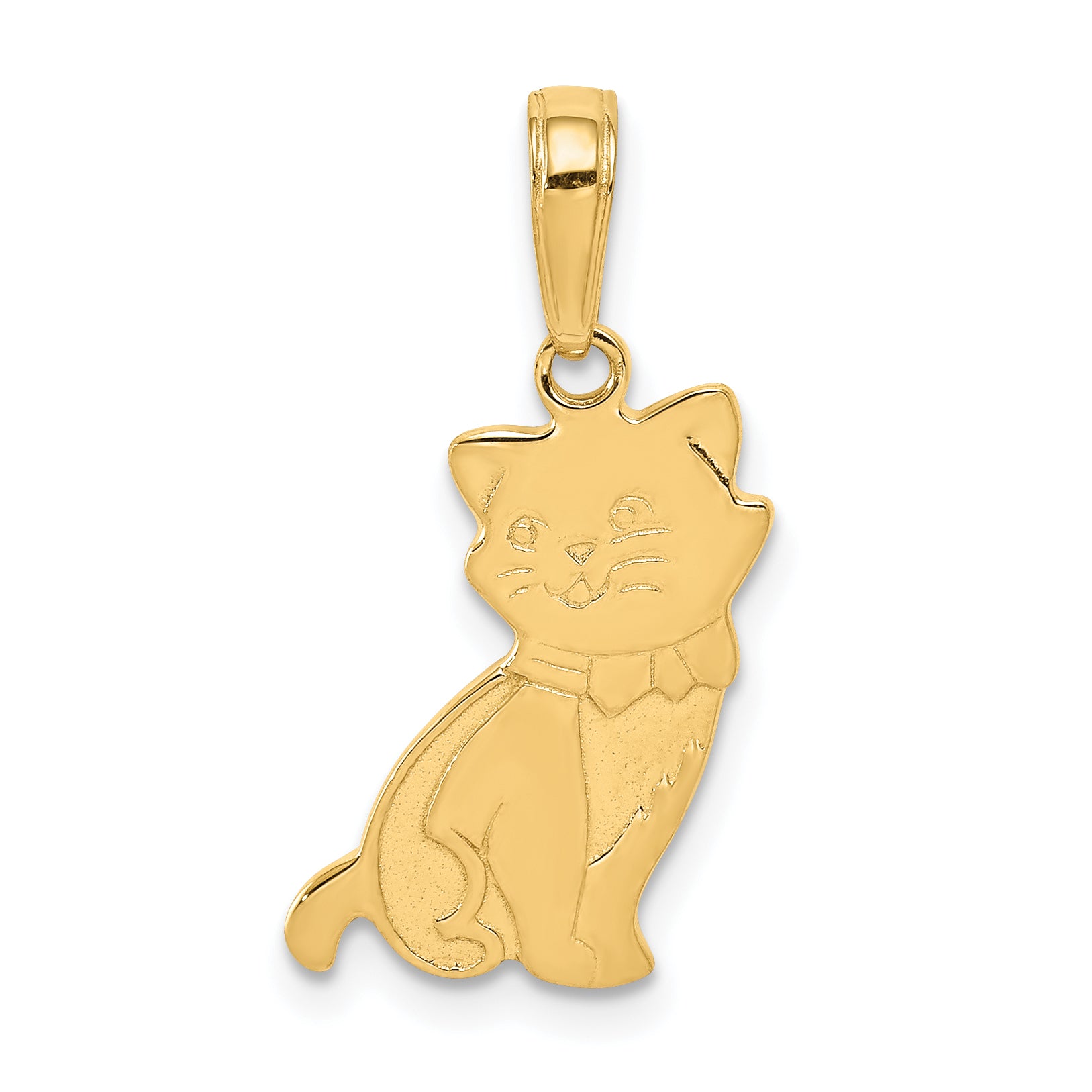 14K Sitting Cat Pendant Main image
