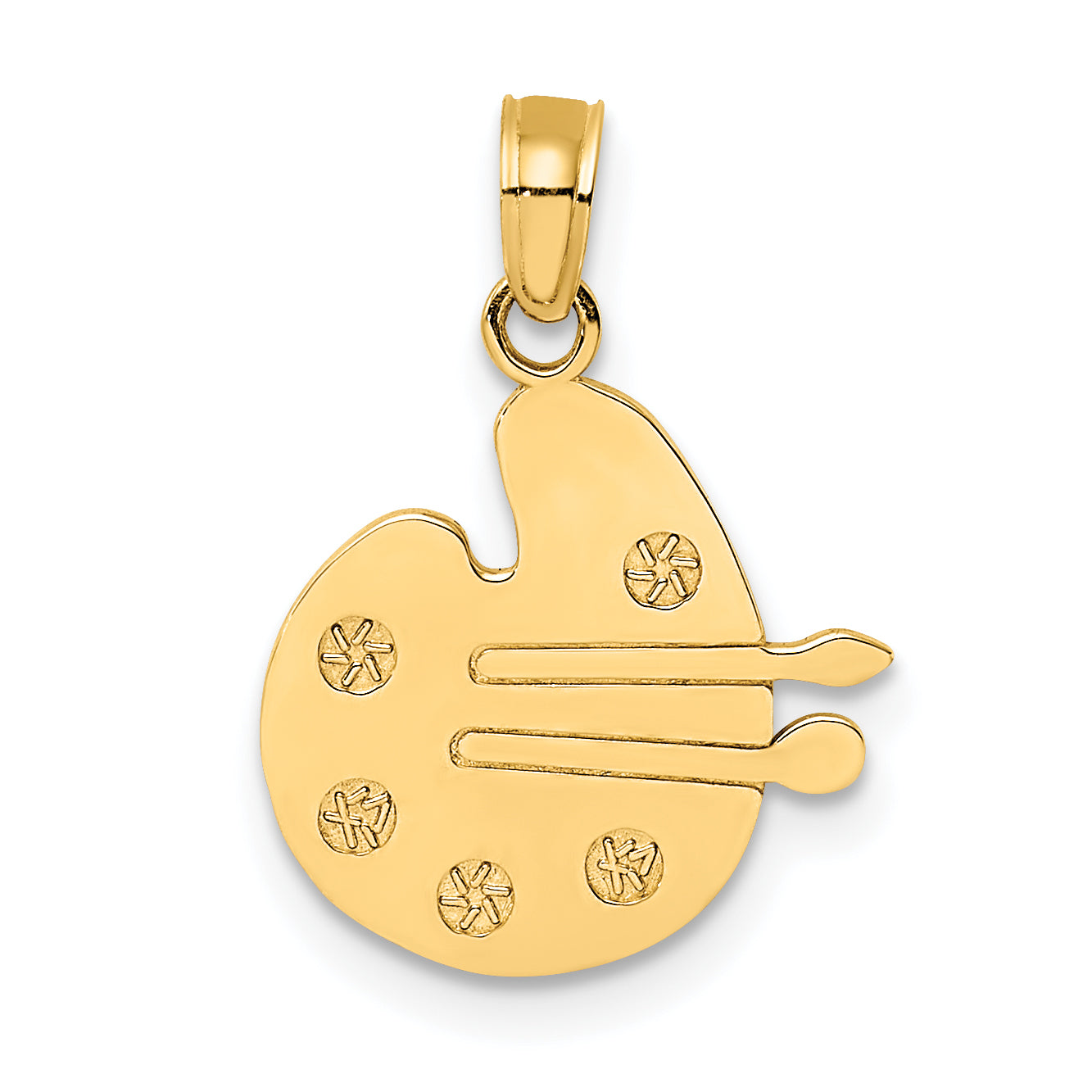 14K Paint Pallet and Brushes Charm Main image