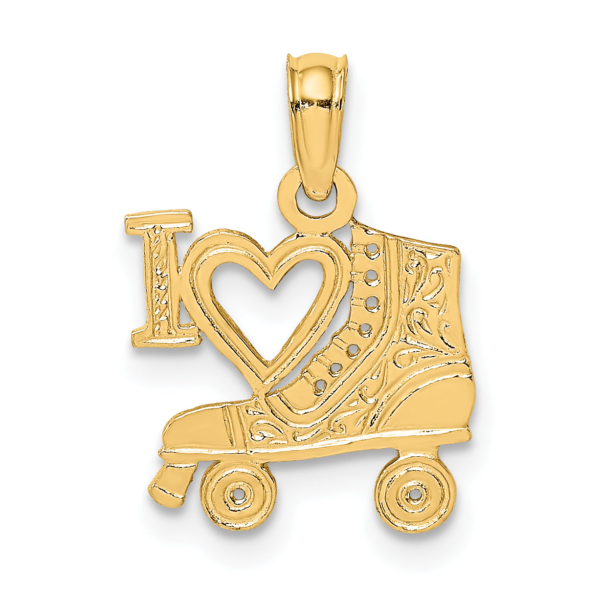 14K I HEART w/Roller Skate Charm Main image