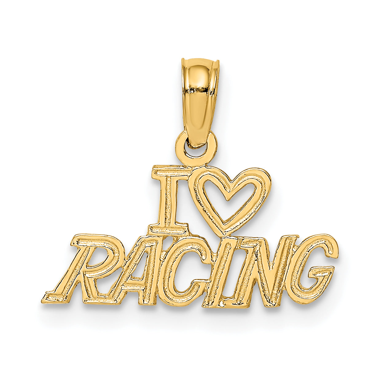 14K I HEART RACING Charm Main image