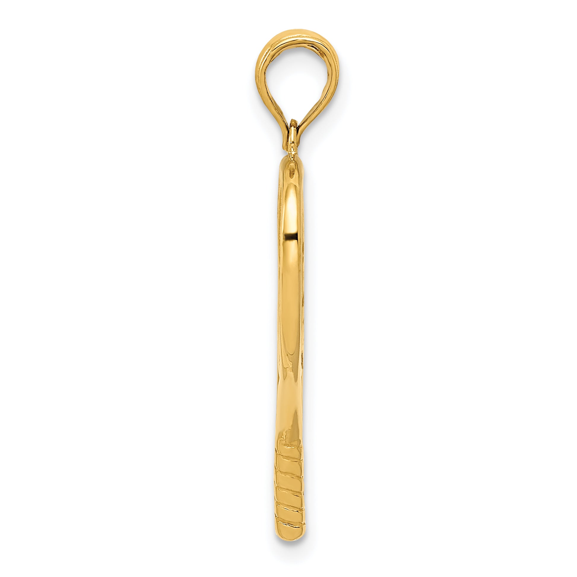 14K Gold 3D Racquetball Pendant with Polished Finish  Sport-Inspired Elegance for Men Secondary image