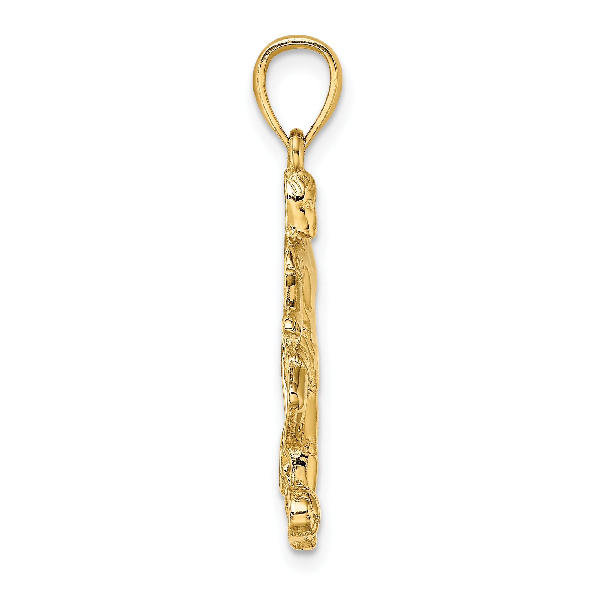 14K Boy Soccer Player Running with Ball Charm Secondary image