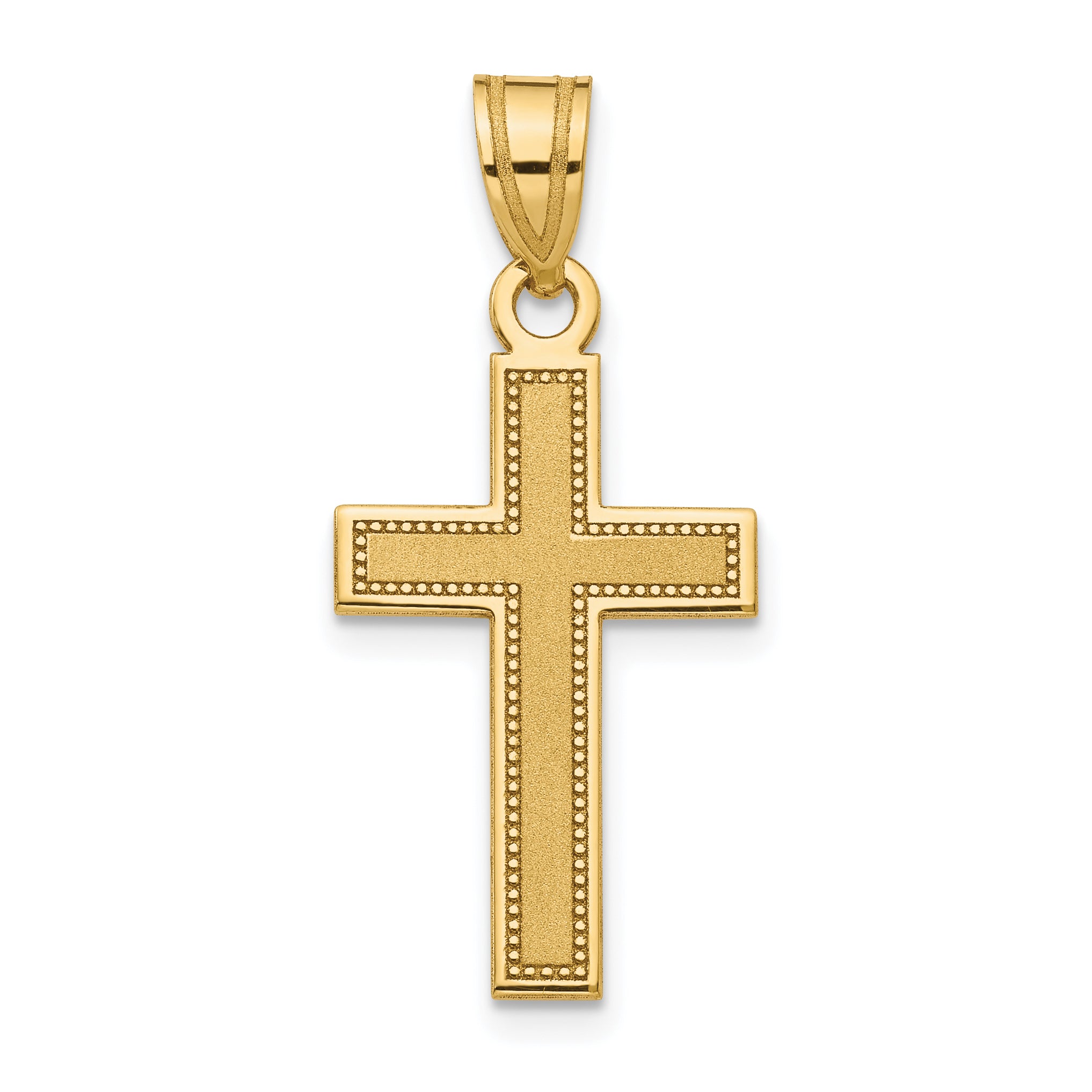 14K Small Satin Cross Pendant Main image