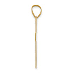 14K Gold Large Satin Cross Pendant with Polished Edges Timeless and Refined