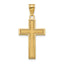 14K Large Satin Cross Pendant