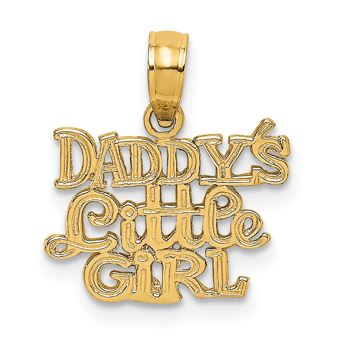 14k Polished  DADDYS LITTLE GIRL Charm Main image