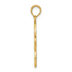 14K Gold Polished Cut-Out Flower Pendant Elegant & Timeless Design