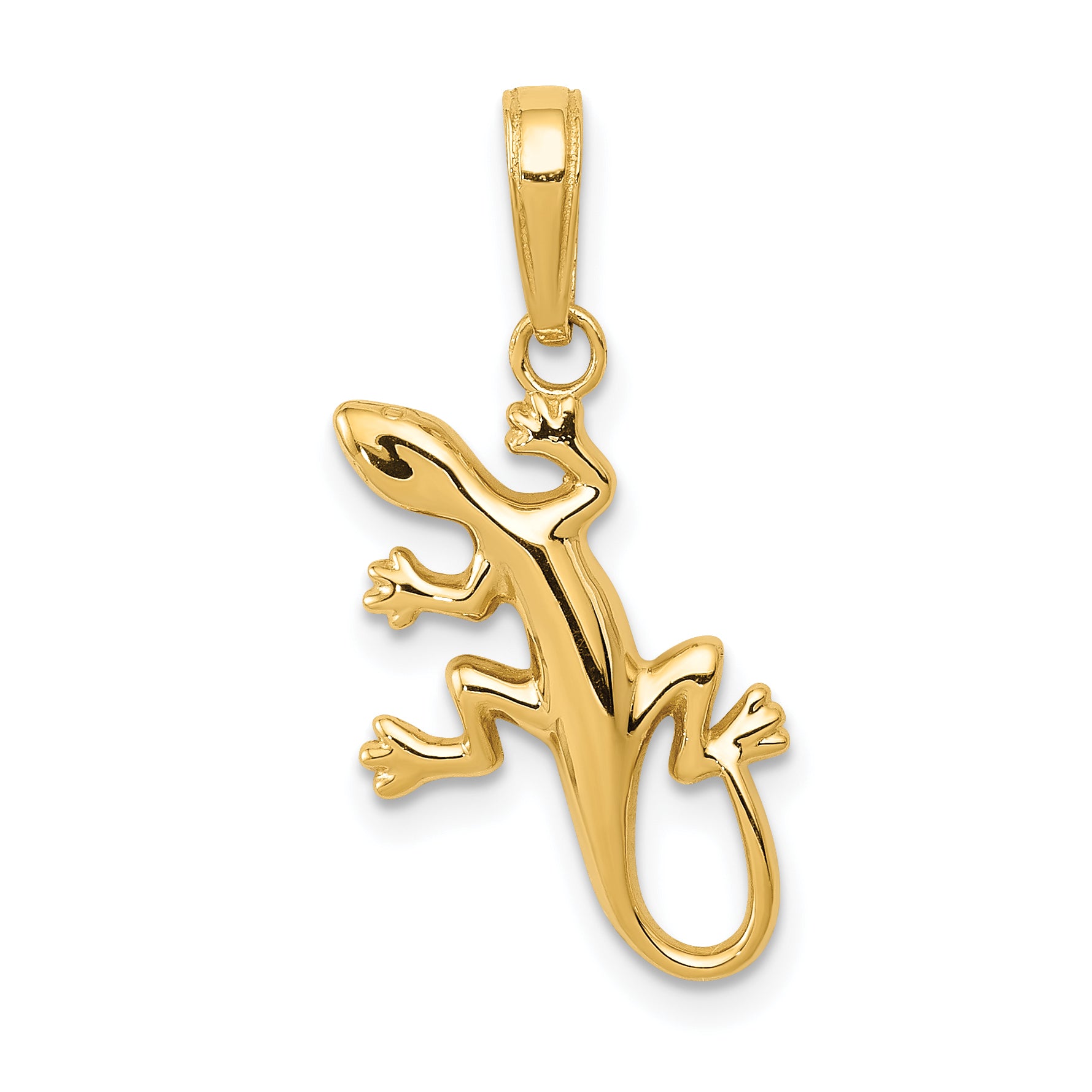 14k Polished Gecko Pendant Main image