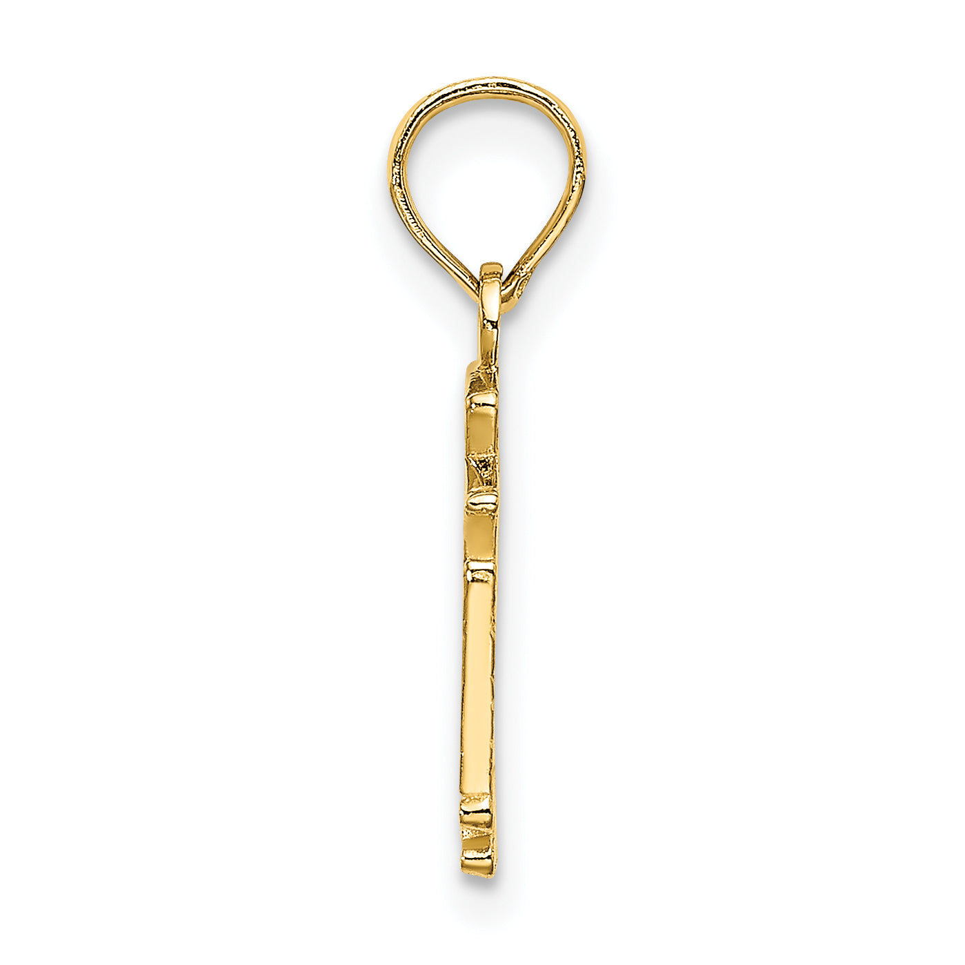 14k Polished SF Cable Car Charm