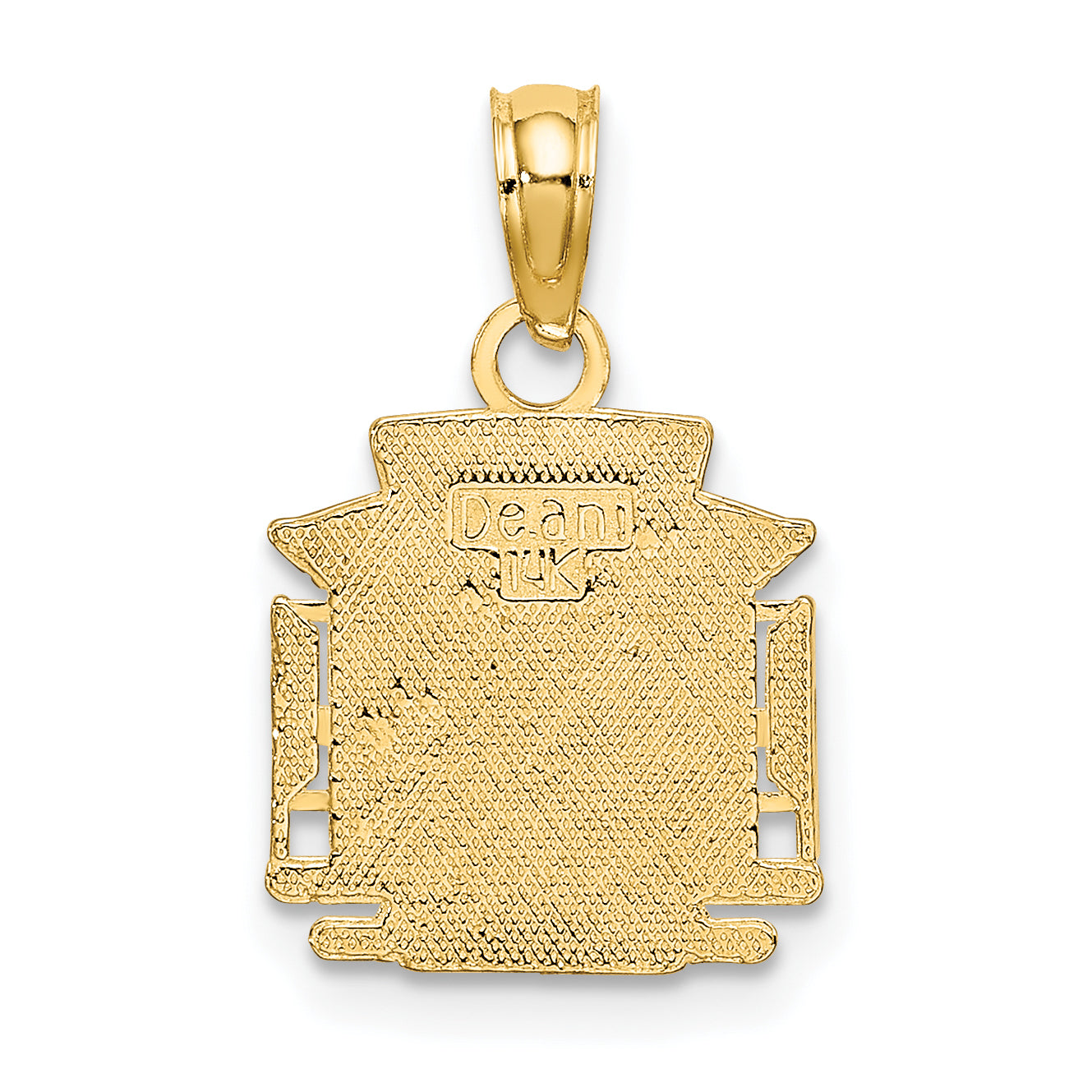 14k Polished SF Cable Car Charm