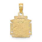 14k Polished SF Cable Car Charm