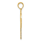 14K Gold Polished Celtic Cross Pendant with Solid Cast Design