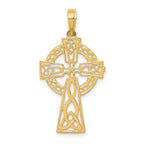 14k Polished Celtic Cross Pendant