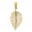 14K Polished Leaf Pendant
