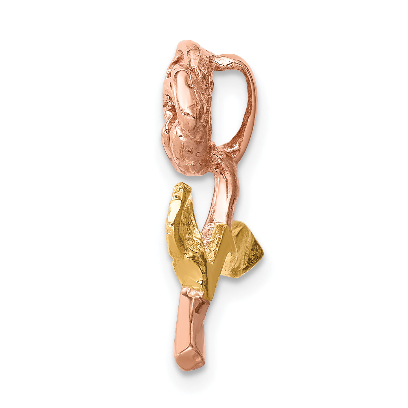 14K Two-tone Rose Chain Slide Secondary image