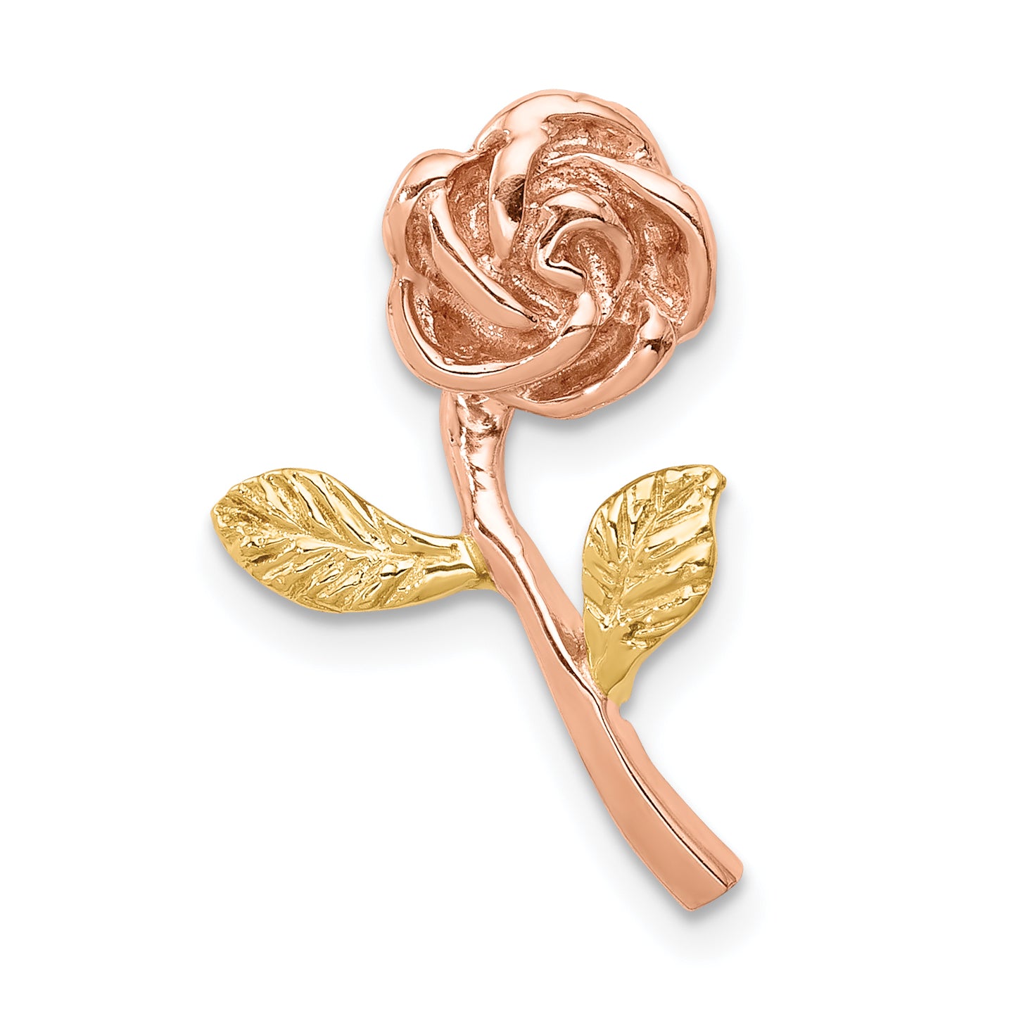 14K Two-tone Rose Chain Slide Main image