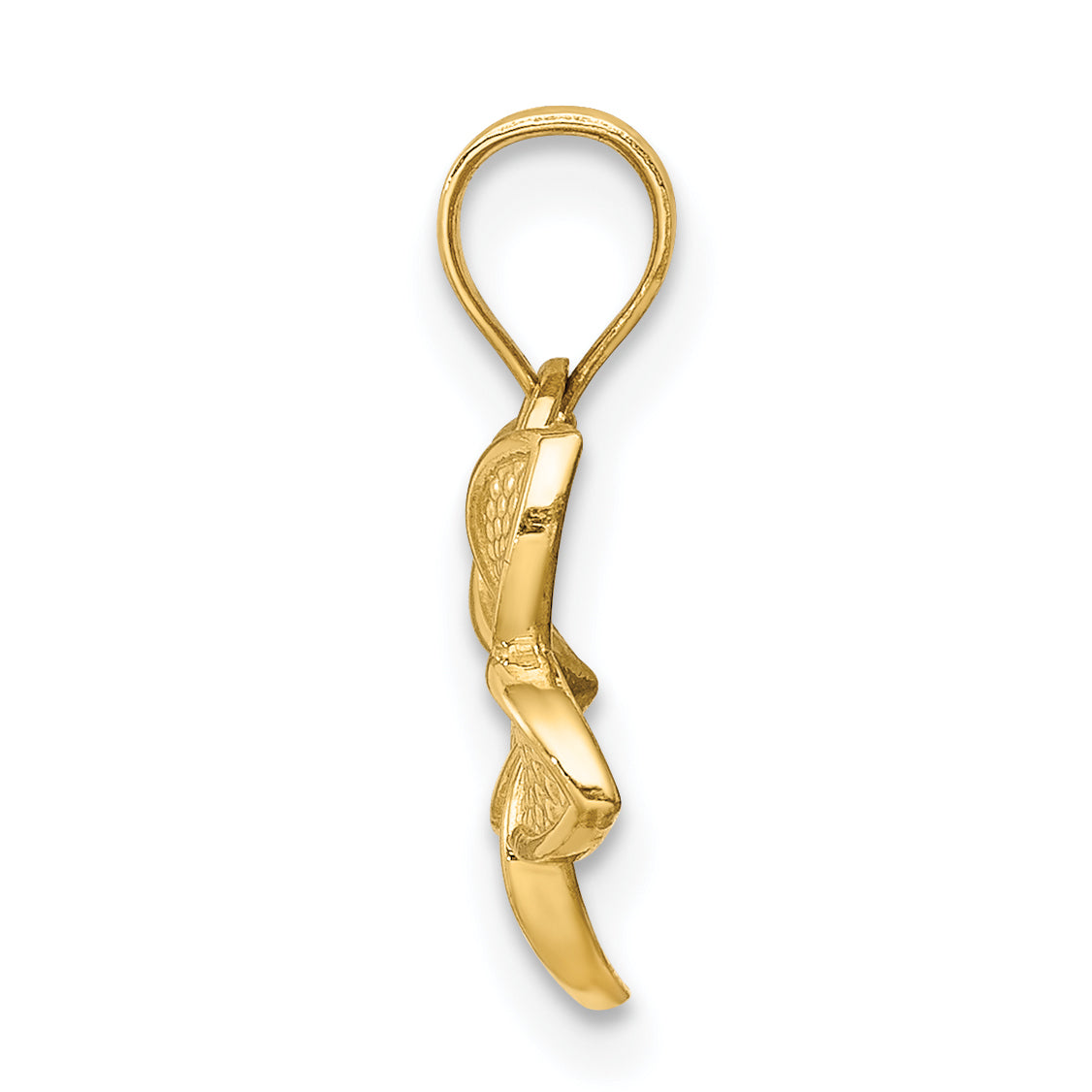 14K Polished Plumeria Pendant Secondary image